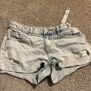 Art Class Light Wash Distressed Denim Shorts
